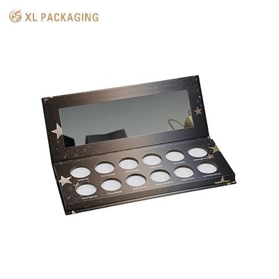 Chine Boîte d'emballage imprimée sur mesure pour les cosmétiques, boîte à palette d'ombres pour les yeux avec outil de maquillage miroir à vendre