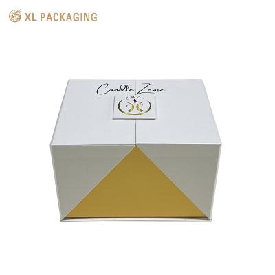 China Caja de lujo de doble puerta con imán de moda, perfumes para el cuidado de la piel, cosméticos, cartón para paquetes de regalos en venta