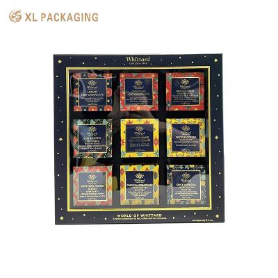 China OEM Luxury Rose Gold Glitter Paper Transparente PVC Ventana Cosmética Cartón Colección de Papel Regalo Con Una Caja De Papel Con Una Tabla De Flosado en venta