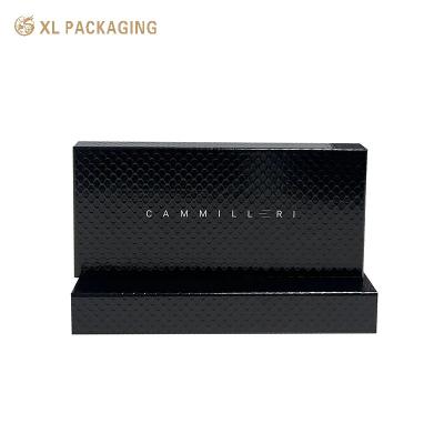 Chine Couvercle personnalisé et boîte de base 2 pièces Boîte cadeau noire Carton Boîte de papier rigide Emballage à vendre