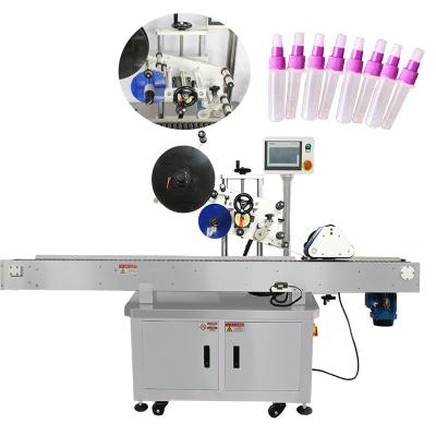 China Food New design desktop automatic flat taper bottle labeling machine sleeve labeler machine with shrink tunnel for sale