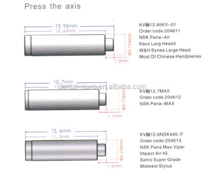 China Dental Clinic High Speed Dental Handpiece Push Button Axis For Dental Cartridge /Axis HP-31SP for sale