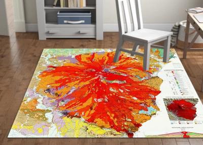 China Unti-Slip Polyester Printed country map kids play mat Big Area Rugs and Carpets 6mm for sale
