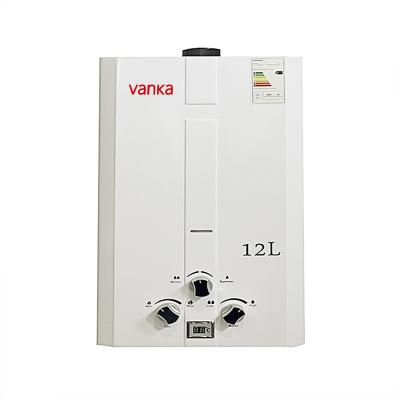 China Calentador de agua de gas instantáneo sin depósito Ajustar la temperatura 12L Calentador de agua de gas de pared en venta
