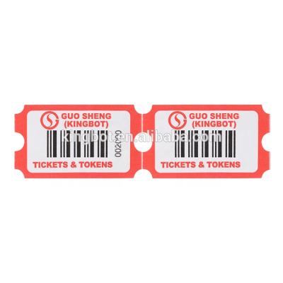 China Small MOQ Arcade Ticket Redemption Games Wooden Free Paper/Coated Paper Wooden Free Double Coated Paper Customize Design Redemption Ticket for sale