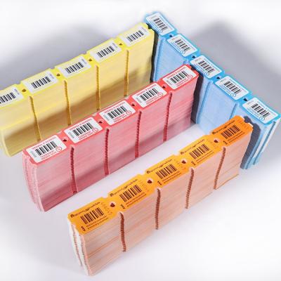 China Wooden Free Paper Redemption Ticket Game Machine Logo Custom Short Ticket Woodless Paper/Coated Paper For Arcade Machine for sale