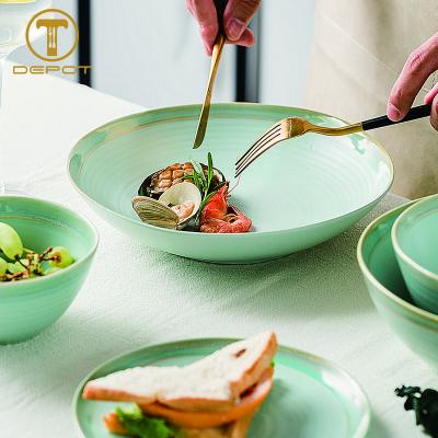 China Durable Bowls Stocked For Food Porcelain Serving Serving Bowls With Wide Mouth Bowl Set for sale