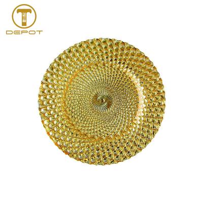 China Factory Direct Stored Glass Charger Plates Sets Ice Chargers To Wedding for sale