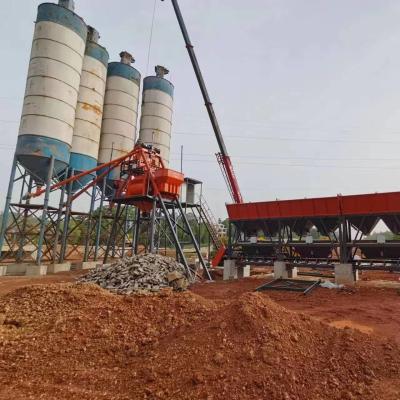 Chine Hzs 25 à 100 M3/h Petite usine de battage de béton mixte prêt à être porté à vendre