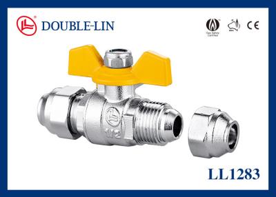 China Chrome Plated 26Bar DIN259 T Handle Gas Valve for sale