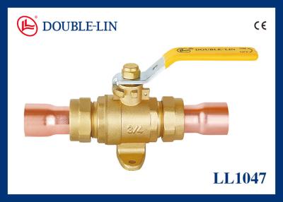 China Lever Handle Soldering 40mm X 40mm Brass Gas Ball Valve for sale