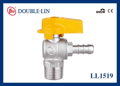 China Male x Hose Connector Aluminium Handle Brass Gas Valves for sale