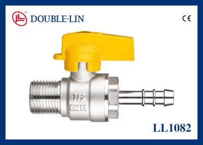 China Male X Hose Connector PTFE Seal Brass Gas Valves for sale