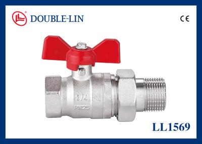 China Revolve Nut Male X Female 25 Bar Brass Ball Valves for sale