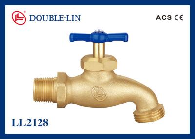 China Slow Open Aluminium Handle Forging Brass Hose Bibcock for sale