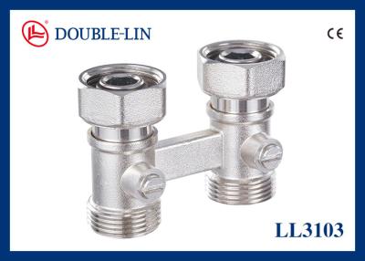 China Derecho dos hilo de cobre amarillo F3/4” X M3/4” de la válvula ISO228 del radiador del tubo en venta