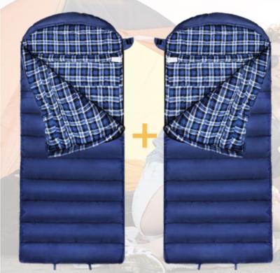 China 0 Degree Camping Sleeping Bag 100% Cotton Flannel For Cold Weather Winter for sale