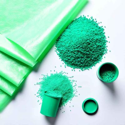 China PP PET Food Packaging Film Fluorescent Masterbatch Granules Grass Green for sale