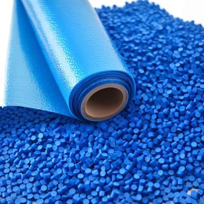 China PE PET Light Fast Blue Color Masterbatch Granuels Resin Blue Blown Film for sale