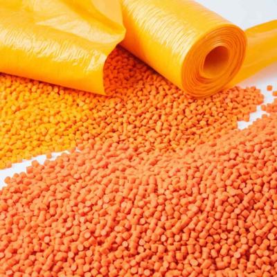 China Orange Yellow Color Masterbatch Polymer Compounds For Blown Film Anti Aging for sale