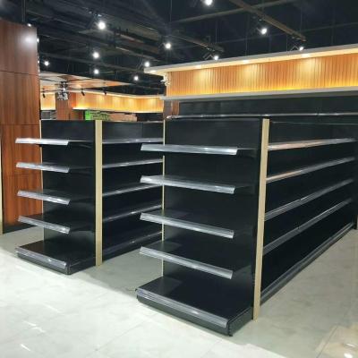China 2019 New Design Supermarket Equipment Shop Store Double Sided Fitting Display Stands for sale