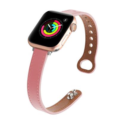 China Leather Suitable for Apple Watch watch strap Buckle leather strap Fashionable new watch strap for sale
