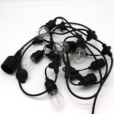 China Festoon light Top Quality Waterproof Connectable PVC Belt Light 20M 40 Solft Warm Bubs Festoon Light String for sale