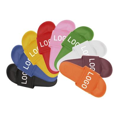 China Factory PVC Anti-Smell Slides Summer Custom Logo Slide With Man Custom Logo Slippers Customized Men Fancy Rubber for sale