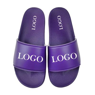 China Factory Anti-skid PVC Slips Customizable House Custom Logo Slide Fashion Slippers For Women for sale