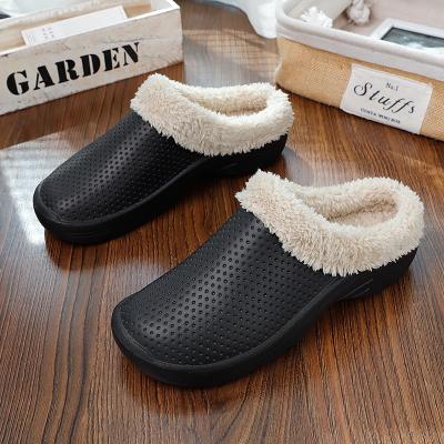China Other Factory Men's Clogs Warm Fur Clog Fashion Croc With Fur for sale