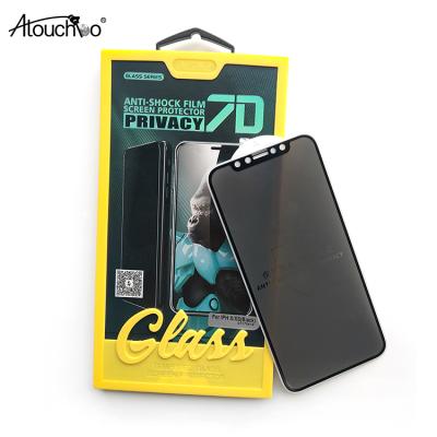 China Atouchbo 7D Full Cover Tempered Glass Privacy Screen Anti Spy Shockproof and Anti Spy Protector for iPhone 7 plus 8 plus for sale