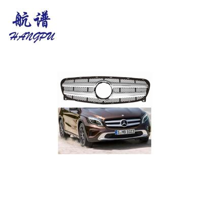 China ABS Quality Crash Aftermarket Body Parts ABS Front Bumper Mesh Grille Grill For Mercedes GLA W156 X156 A1568801200 A1568800460 for sale