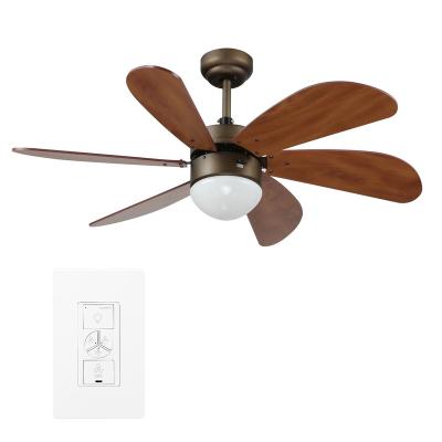 China Modern CARRO Minimus 38 Inches 6 Inch Reversible Plywood Blades 3-Speed Motor Ceiling Fan With LED Light for sale