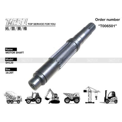 China PC120-6 GM18VL Excavator Travel Motor Shaft Black TZ269B2002-00 16:20T for sale