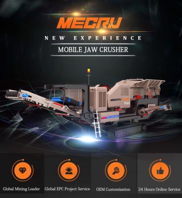China Mobile Mining Quarru Metallurgy Crawler Jaw Crusher Machine Portable Jaw Crusher Crushing Plant for sale
