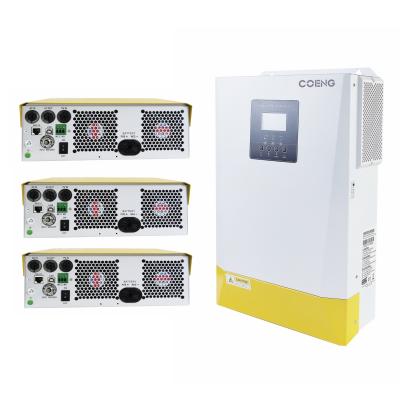 Chine Invertisseur solaire hybride de 48V 5,5kw hors réseau Sortie d'onde sinusoïdale pure 220VAC Mppt Invertisseur de charge solaire à vendre