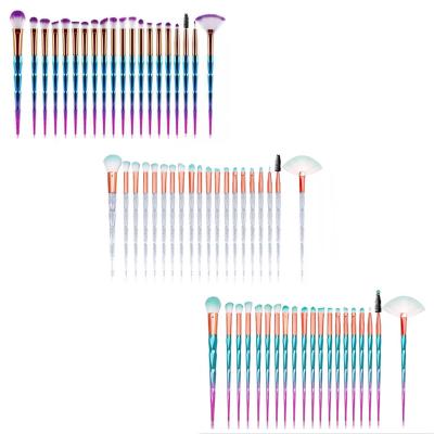 China Angular Blush 20 Diamond Makeup Brush Concealer Set New Loose Powder Eyeshadow Eyeshadow Lip Brush Beauty Tool for sale