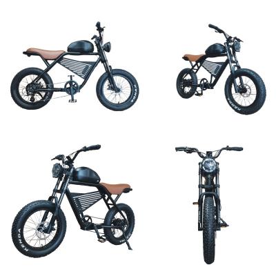 China Hot Sales Aluminum Alloy New ebike 500W 1000W Fat Tire Bike Fat Tire Electric Bicycle 7 Speed Snow Beach Model Electric Bicycle for sale