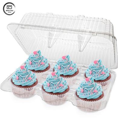 China Contenedores de cápsulas de PET transparentes Contenedores personalizados seguros y postres Caja de pasteles transparente en venta