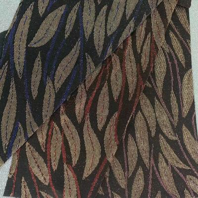 China Stretch for middle east for women's garments hot sale poly/nylon knit metallic jacquard fabric with spandex fashion textile fabric for sale