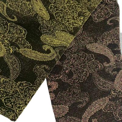 China Stretch knit special designs with colors hot sale poly/nylon knit metallic jacquard fabric with spandex fashion textile fabric for sale