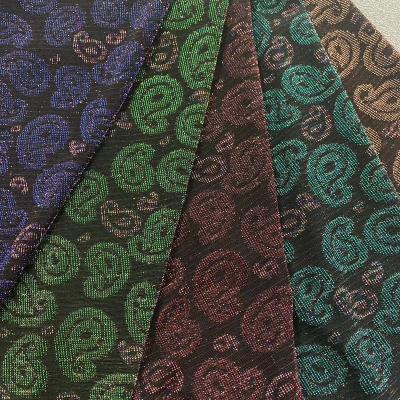 China Stretch fashion knit fabric hot sale poly/nylon knit metallic jacquard fabric with spandex fashion textile fabric more colors for sale