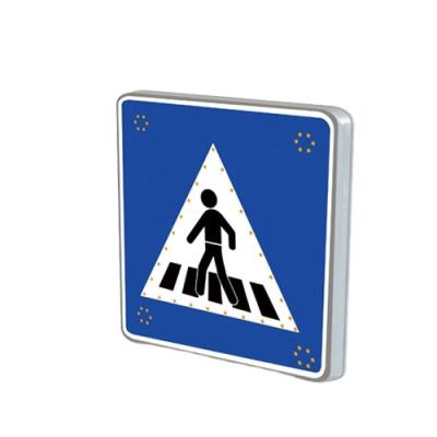China Roadway Safety Signs Road Safety Signal Board Flashing Solar Powered Led pedestrian crossing Sign for sale