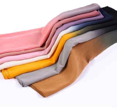 China 2020 Chiffon Fashion High Quality Muslim Chiffon Hijab QK130 Tone Scarf Shade Chiffon Scarves Two Tone for sale