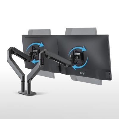 China â ¤ 87mm Adjustable Dual Monitor Arm Spring Monitor Desk Mount With C Clamp for sale