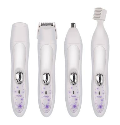 China Others 4 In 1 USB Rechargeable Electric Hair Shaver Set For Women for sale