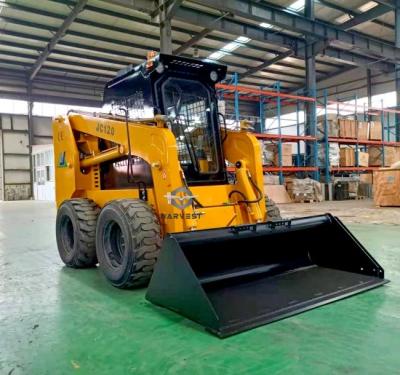 China 1200 kg JC120 Steering Loader 0,55m3 Eimer mit Cummins-Motor und Bürsten Schneider zum Verkauf zu verkaufen