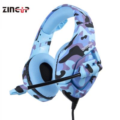China Circumaural Camouflage Color Gaming Headphones For Computer Earphones Headset for sale