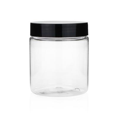 China Hot Selling Skin Care Plastic Cosmetic Cream Jar 250ml Empty Packaging Containers For Body Butter Or Face Cream for sale