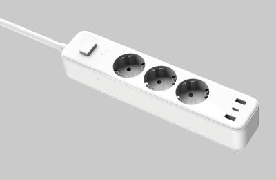 China PD 32W Smart Power Strip With Multiple USB Ports USB C 5V3A 9V2.22A 20W Max , USB A1 + A2 5V2.4A 12W Max for sale